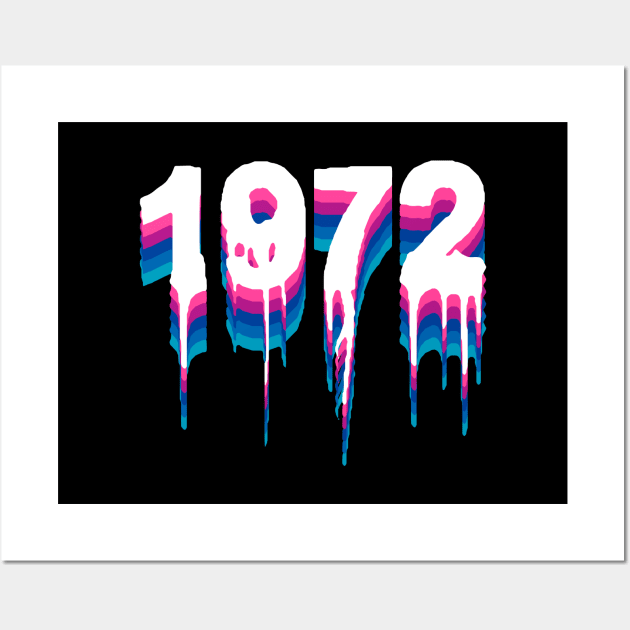 1972 Year Liquid Retro Neon Wall Art by Liquids